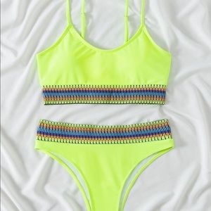 Neon green bikini